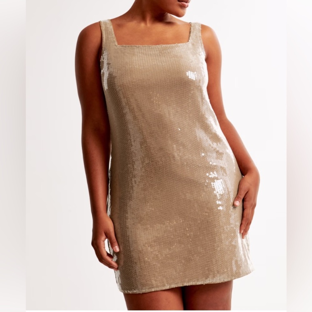 Abercrombie & Fitch Sequin Square-Neck Mini Dress – Worn Once